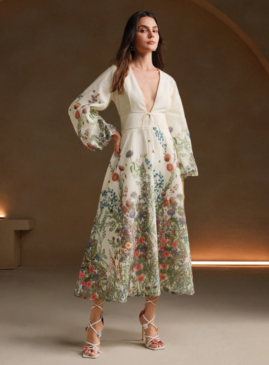 Lenora Floral Midi Dress