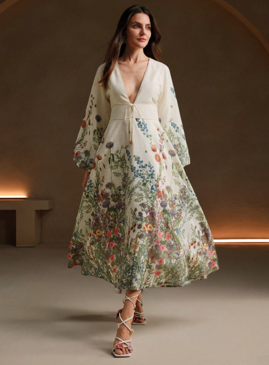 Lenora Floral Midi Dress