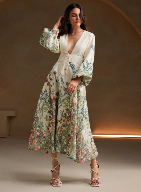 Lenora Floral Midi Dress