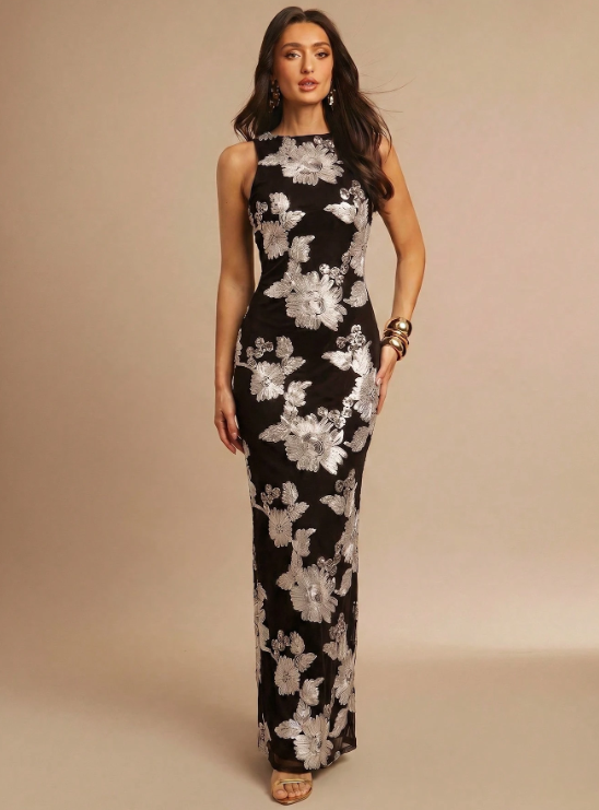 Helena Jacquard Maxi Dress
