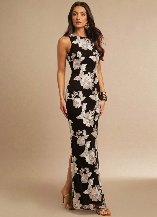 Helena Jacquard Maxi Dress