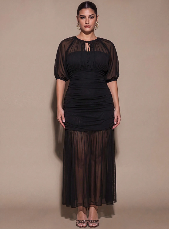 Mariam Mesh Maxi Dress