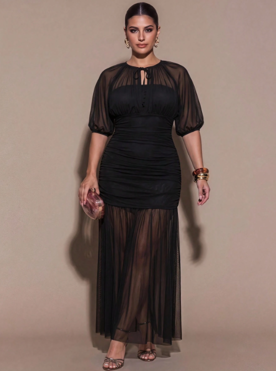 Mariam Mesh Maxi Dress