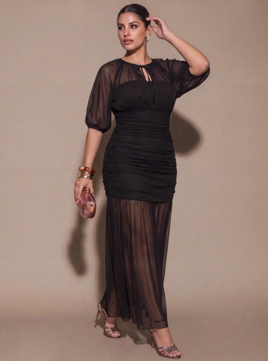 Mariam Mesh Maxi Dress