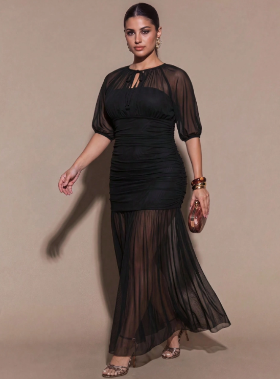 Mariam Mesh Maxi Dress
