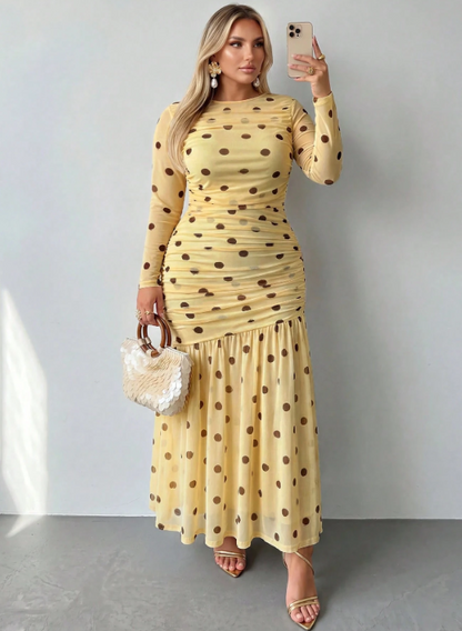 Rebecca Polka Dot Midi Dress
