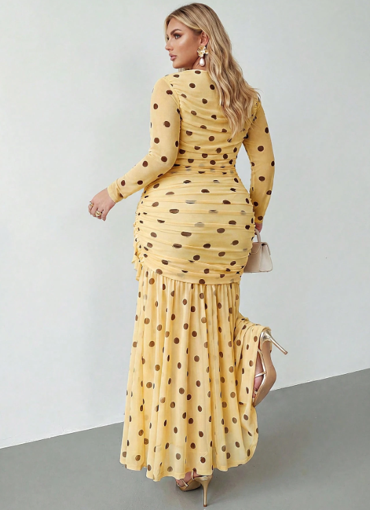 Rebecca Polka Dot Midi Dress