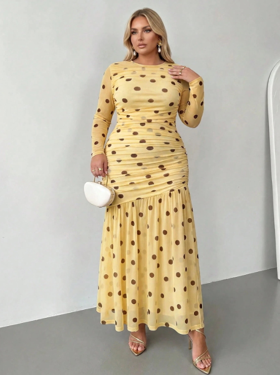 Rebecca Polka Dot Midi Dress