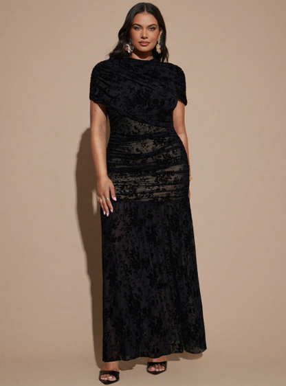 Zorah Floral Maxi Dress - Black