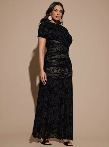 Zorah Floral Maxi Dress - Black