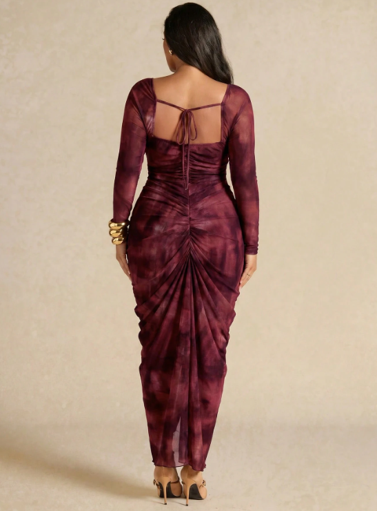 Anna Ruffle Trim Maxi Dress