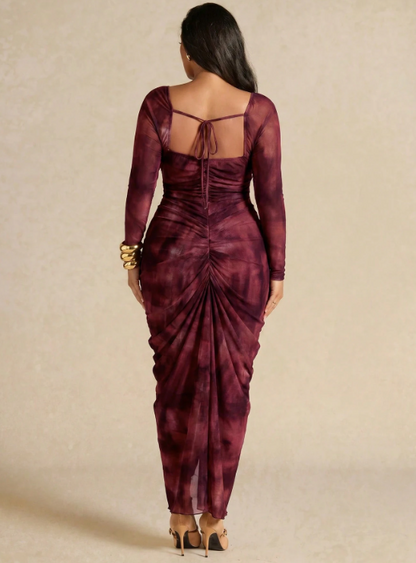 Anna Ruffle Trim Maxi Dress