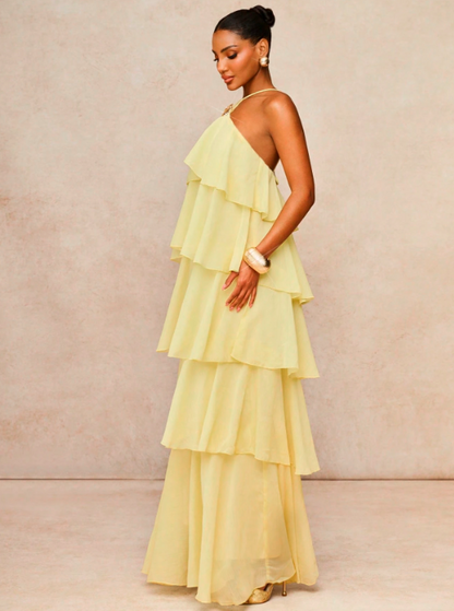 Paloma Tiered Chiffon Maxi Dress
