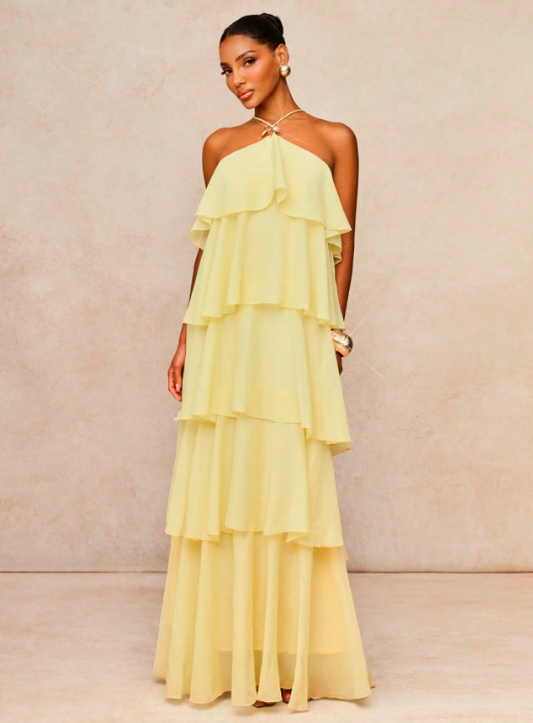 Paloma Tiered Chiffon Maxi Dress