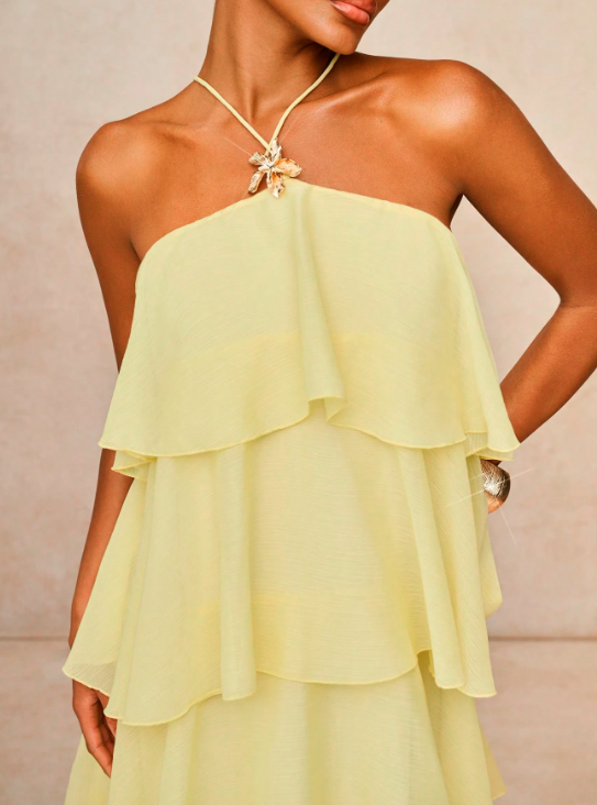 Paloma Tiered Chiffon Maxi Dress