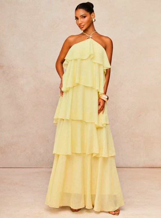 Paloma Tiered Chiffon Maxi Dress