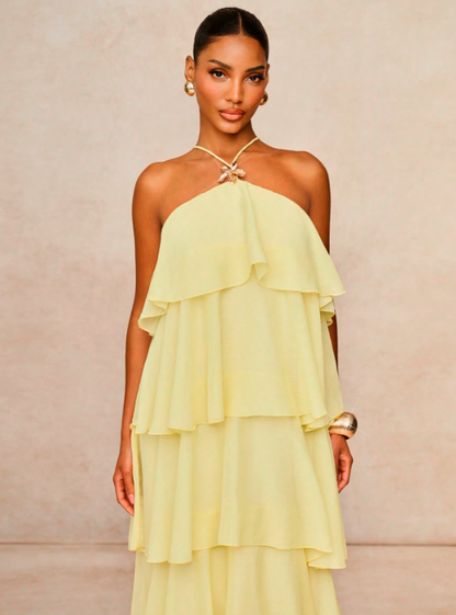 Paloma Tiered Chiffon Maxi Dress