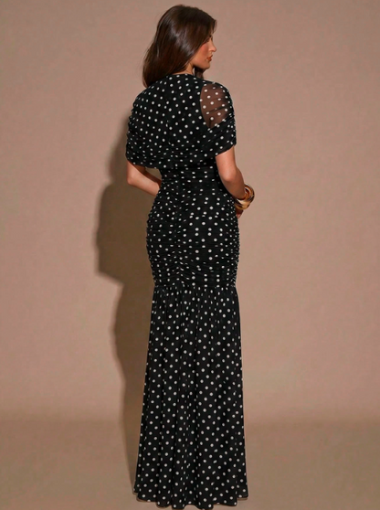 Gabrielle Polka Dot Maxi Dress