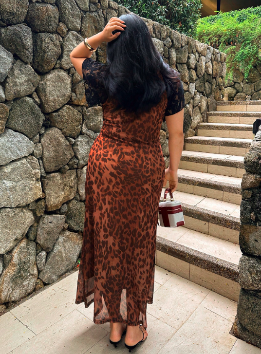 Rosalie Lace Chocolate Brown Dress