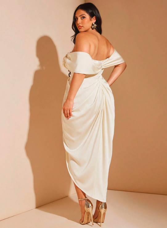 Evangeline Midi Dress - Apricot