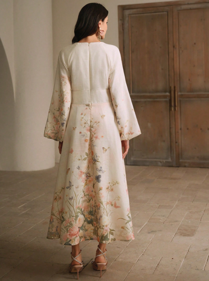 LENORA FLORAL MIDI DRESS