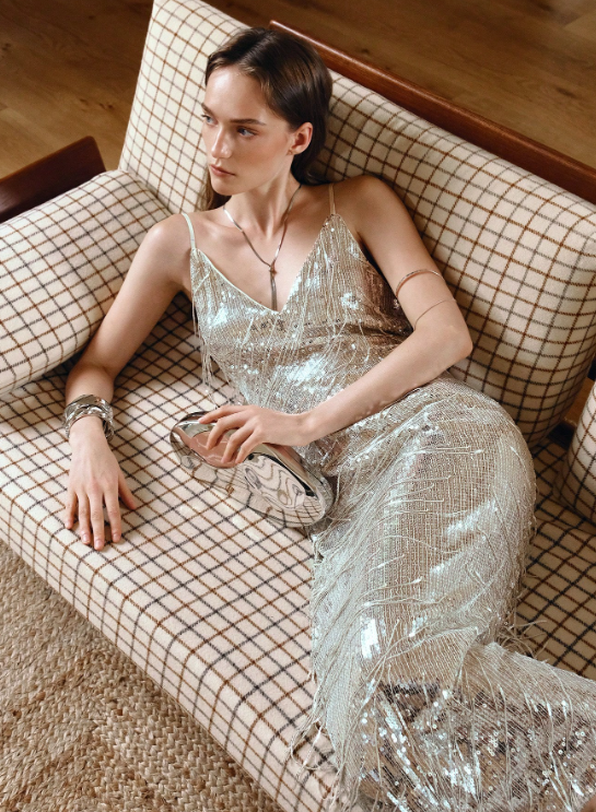 Phobie Sequin Tassel Dress