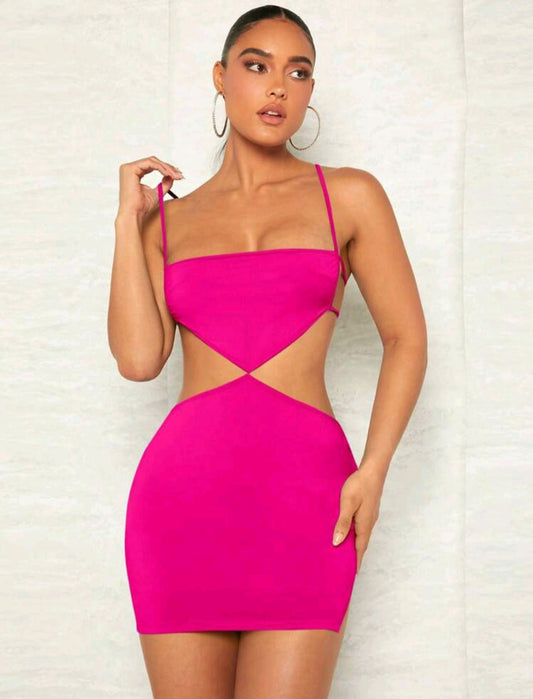 Cut Out Open Back Cami Bodycon Dress