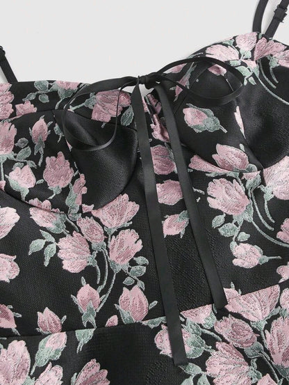 Abilene Floral Shirred Back Cami Dress