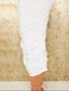 Solid Ruched Bodycon Dress