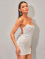 Crisscross Tie Backless Sequin Slip Dress