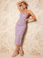 Floral Jacquard Tube Bodycon Dress
