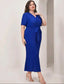 Abigail Pleated Hem Dress - Royal Blue
