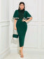 Phobie Sequin Midi Dress - Green