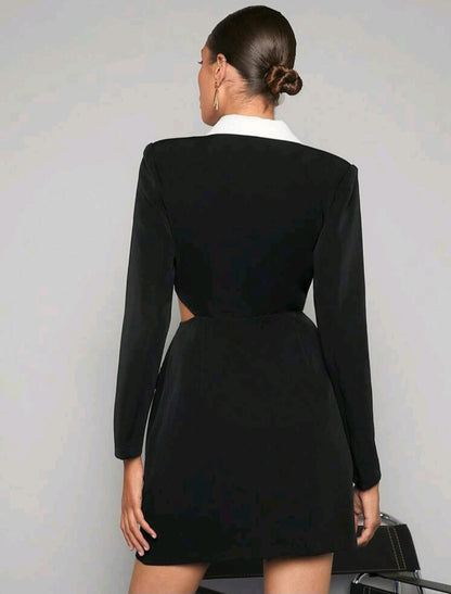 Amelia Lapel Collar Shirt Dress