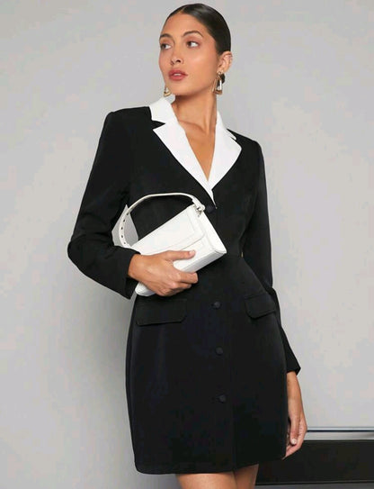 Amelia Lapel Collar Shirt Dress