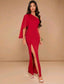 One Shoulder Split Thigh Dress