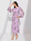 Floral Print Ruched Mermaid Hem Dress