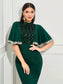 Phobie Sequin Midi Dress - Green