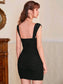 Solid Ruched Bodycon Dress