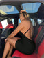 Criss Cross Backless Ruched Bodycon Dress