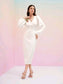 Cordelia Wrap Hem Dress - White