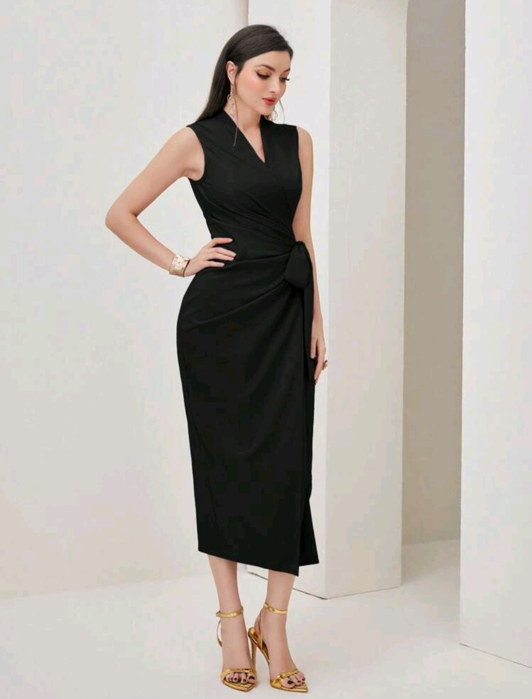 Solid Wrap Knot Side Dress