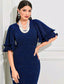 Geneviève Butterfly Sleeve Midi Glitter Dress