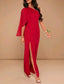 One Shoulder Split Thigh Dress