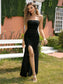 Mia Split Thigh Dress - Black