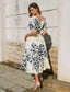 Floral Print Puff Sleeve Dress