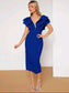 Isabella Ruffle Dress - Royal Blue