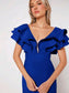 Isabella Ruffle Dress - Royal Blue