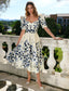 Floral Print Puff Sleeve Dress