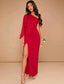 One Shoulder Split Thigh Dress